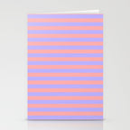 Sand Pink and Purple Wisteria  Summer Gazebo Stripes Stationery Card Gallery Image 2