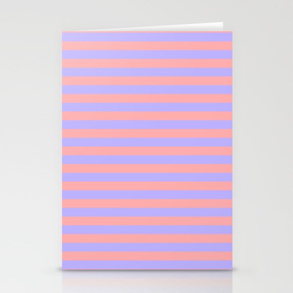 Sand Pink and Purple Wisteria  Summer Gazebo Stripes Stationery Card Gallery Image 2