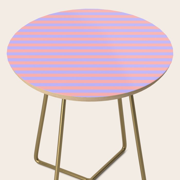 Sand Pink and Purple Wisteria  Summer Gazebo Stripes Side Table Gallery Image 2