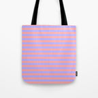 Sand Pink and Purple Wisteria  Summer Gazebo Stripes Tote Bag Gallery Image 1