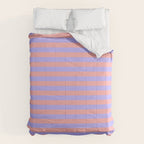 Sand Pink and Purple Wisteria  Summer Gazebo Stripes Comforter Gallery Image 6