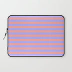 Sand Pink and Purple Wisteria  Summer Gazebo Stripes Laptop Sleeve Gallery Image 1