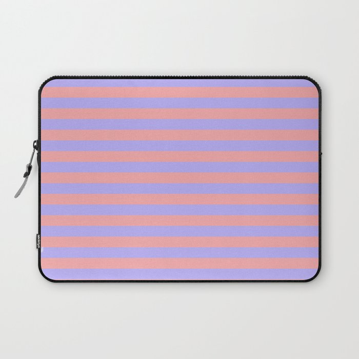 Sand Pink and Purple Wisteria  Summer Gazebo Stripes Laptop Sleeve Gallery Image 1