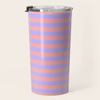 Sand Pink and Purple Wisteria  Summer Gazebo Stripes Travel Mug Gallery Image 3