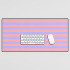 Sand Pink and Purple Wisteria  Summer Gazebo Stripes Desk Mat Gallery Image 1
