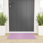 Sand Pink and Purple Wisteria  Summer Gazebo Stripes Welcome Mat Gallery Image 3