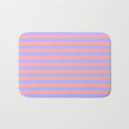 Sand Pink and Purple Wisteria  Summer Gazebo Stripes Bath Mat Gallery Image 1
