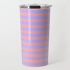 Sand Pink and Purple Wisteria  Summer Gazebo Stripes Travel Mug Gallery Image 1