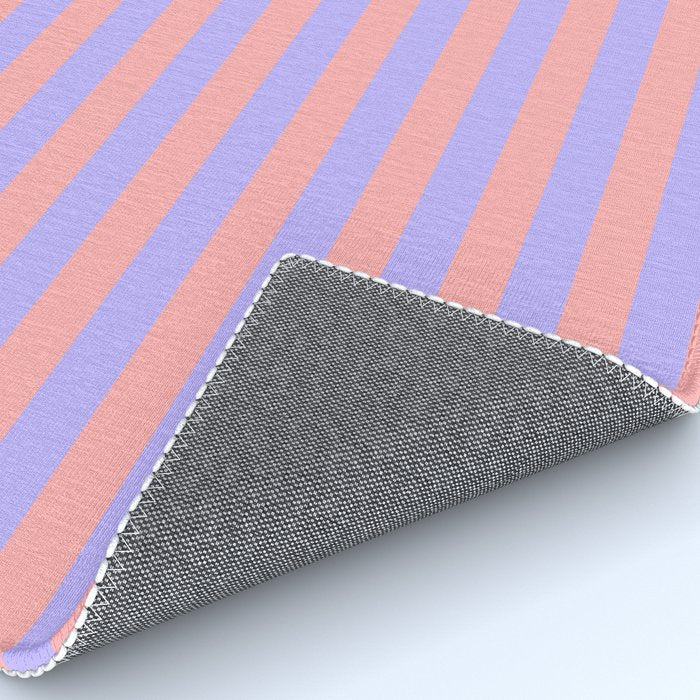 Sand Pink and Purple Wisteria  Summer Gazebo Stripes Rug Gallery Image 4