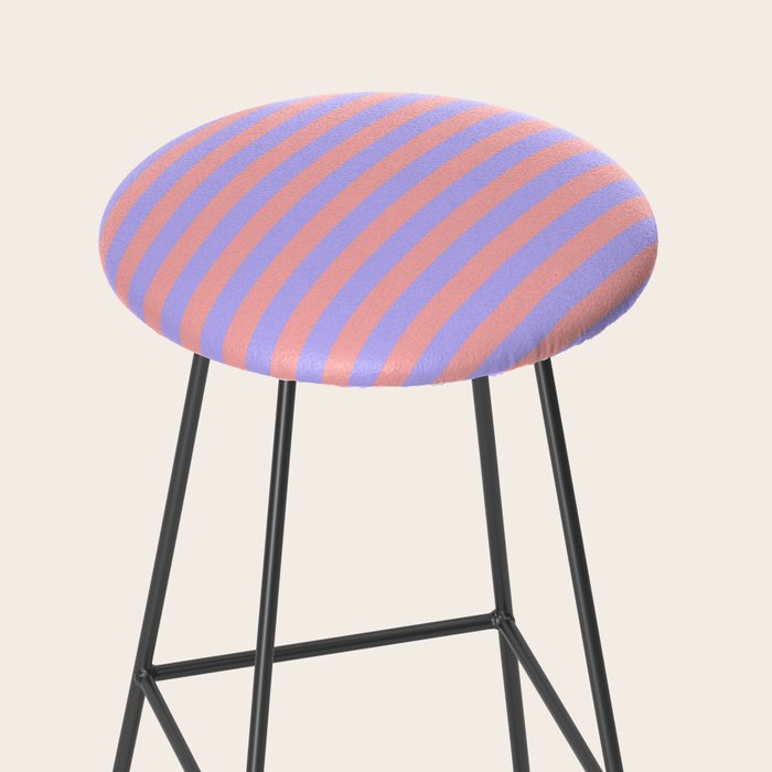 Sand Pink and Purple Wisteria  Summer Gazebo Stripes Stool Gallery Image 2