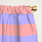Sand Pink and Purple Wisteria  Summer Gazebo Stripes Window Curtain Gallery Image 2