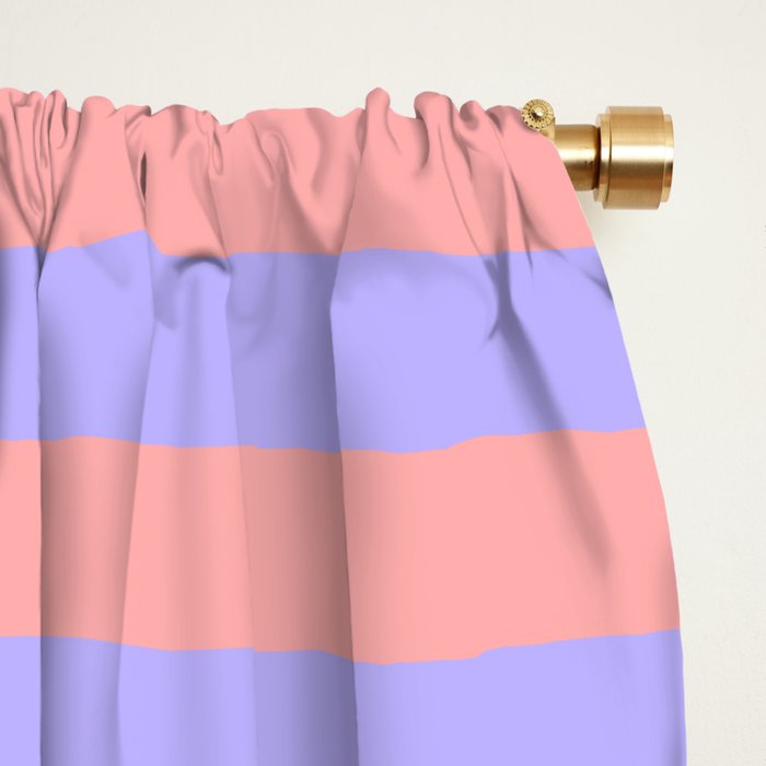Sand Pink and Purple Wisteria  Summer Gazebo Stripes Window Curtain Gallery Image 2