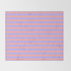 Sand Pink and Purple Wisteria  Summer Gazebo Stripes Throw Blanket Gallery Image 2