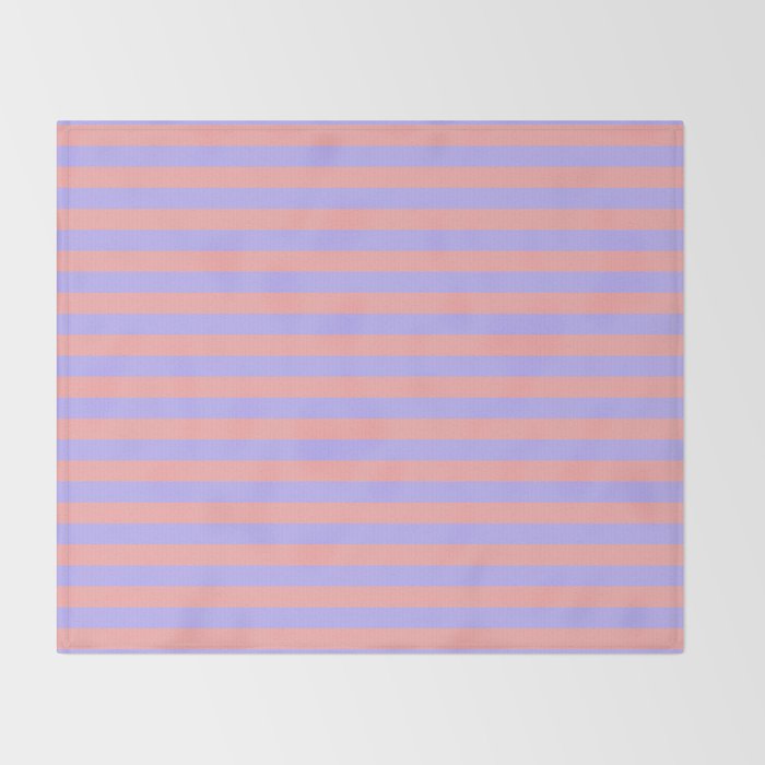 Sand Pink and Purple Wisteria  Summer Gazebo Stripes Throw Blanket Gallery Image 2