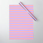 Sand Pink and Purple Wisteria  Summer Gazebo Stripes Wrapping Paper Gallery Image 1