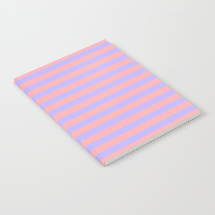 Sand Pink and Purple Wisteria  Summer Gazebo Stripes Notebook Gallery Image 1