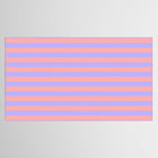 Sand Pink and Purple Wisteria  Summer Gazebo Stripes Tablecloth Gallery Image 2
