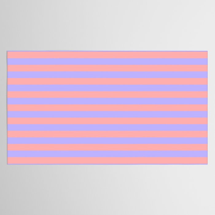 Sand Pink and Purple Wisteria  Summer Gazebo Stripes Tablecloth Gallery Image 2