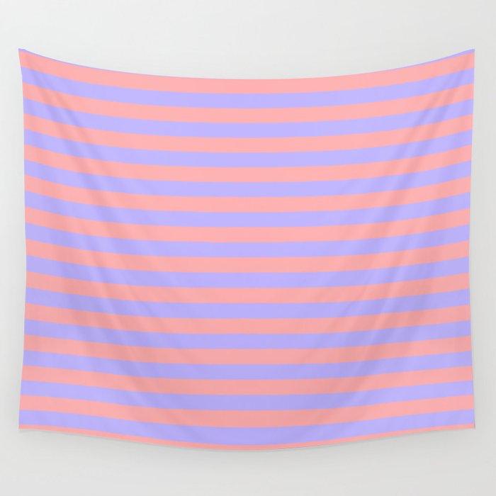 Sand Pink and Purple Wisteria  Summer Gazebo Stripes Wall Tapestry Gallery Image 4
