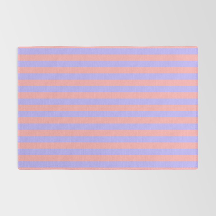 Sand Pink and Purple Wisteria  Summer Gazebo Stripes Rug Gallery Image 2