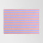 Sand Pink and Purple Wisteria  Summer Gazebo Stripes Rug Gallery Image 2