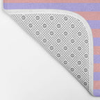 Sand Pink and Purple Wisteria  Summer Gazebo Stripes Bath Mat Gallery Image 2
