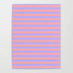Sand Pink and Purple Wisteria  Summer Gazebo Stripes Poster Gallery Image 4