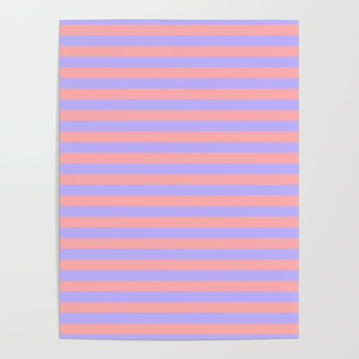 Sand Pink and Purple Wisteria  Summer Gazebo Stripes Poster Gallery Image 4