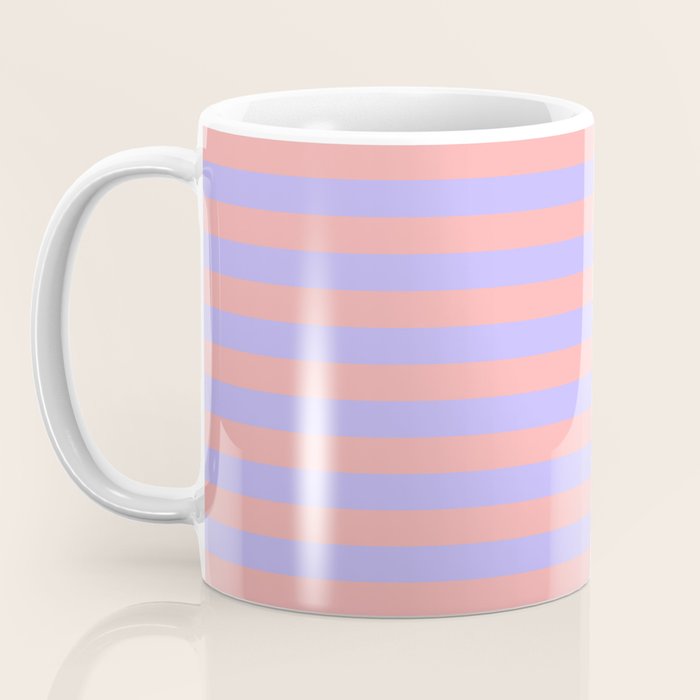 Sand Pink and Purple Wisteria  Summer Gazebo Stripes Coffee Mug Gallery Image 3