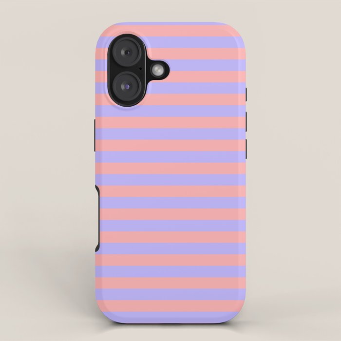 Sand Pink and Purple Wisteria  Summer Gazebo Stripes iPhone Case Gallery Image 1