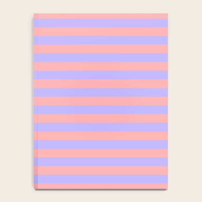 Sand Pink and Purple Wisteria  Summer Gazebo Stripes Notebook Gallery Image 4