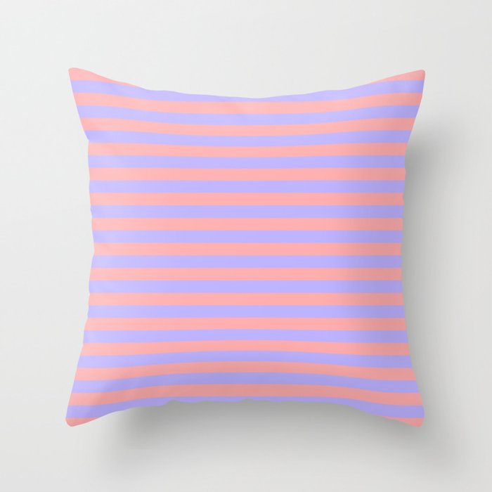 Sand Pink and Purple Wisteria  Summer Gazebo Stripes Throw Pillow Gallery Image 6