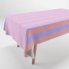 Sand Pink and Purple Wisteria  Summer Gazebo Stripes Tablecloth Gallery Image 1