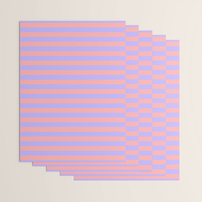 Sand Pink and Purple Wisteria  Summer Gazebo Stripes Wrapping Paper Gallery Image 3