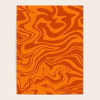 Retro Liquid Swirl, Melting Orange Tiger Poster Gallery Image 4
