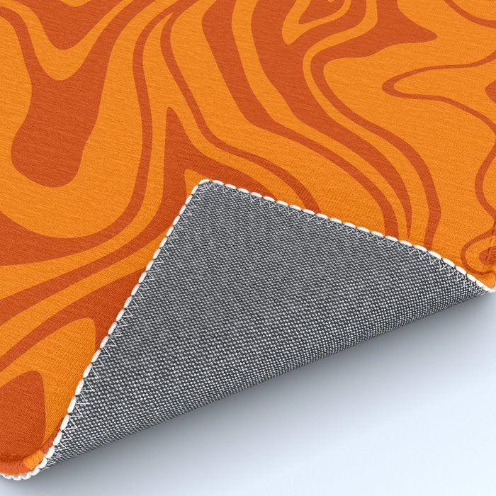 Retro Liquid Swirl, Melting Orange Tiger Rug Gallery Image 4