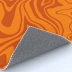 Retro Liquid Swirl, Melting Orange Tiger Rug Gallery Image 4