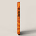 Retro Liquid Swirl, Melting Orange Tiger iPhone Case Gallery Image 2