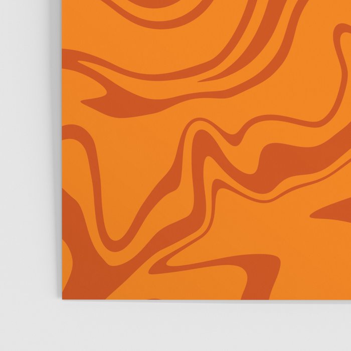 Retro Liquid Swirl, Melting Orange Tiger Poster Gallery Image 3