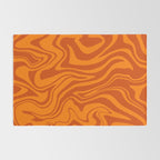 Retro Liquid Swirl, Melting Orange Tiger Rug Gallery Image 2