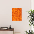 Retro Liquid Swirl, Melting Orange Tiger Poster Gallery Image 2