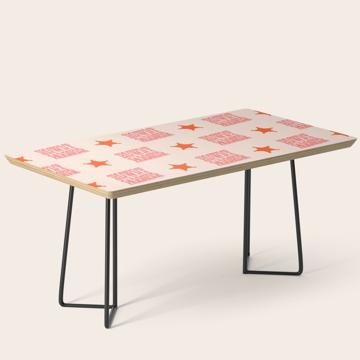 Old West: Howdy Pardner (bright pink and orange saloon style letters) Coffee Table Gallery Image 1