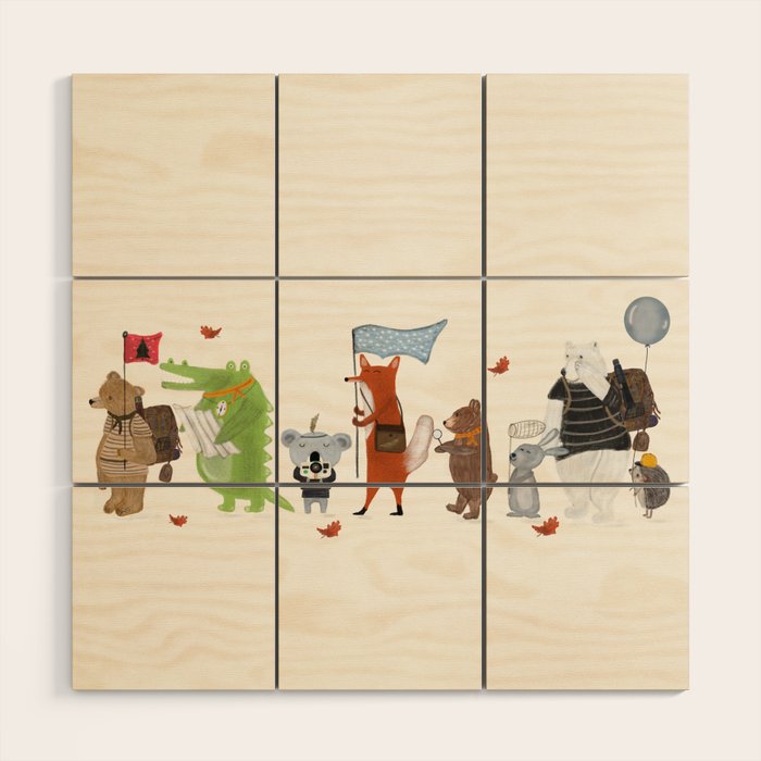 lets all go exploring Wood Wall Art Gallery Image 1