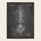 American Football Patent - Football Art - Black Chalkboard Poster Gallery Image 4