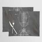 American Football Patent - Football Art - Black Chalkboard Placemat Gallery Image 1