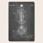 American Football Patent - Football Art - Black Chalkboard Cutting Board Gallery Image 1