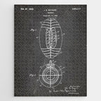 American Football Patent - Football Art - Black Chalkboard Jigsaw Puzzle Gallery Image 1
