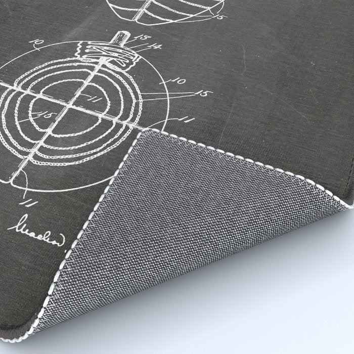 American Football Patent - Football Art - Black Chalkboard Rug Gallery Image 4