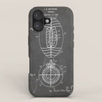 American Football Patent - Football Art - Black Chalkboard iPhone Case Gallery Image 1
