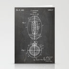 American Football Patent - Football Art - Black Chalkboard Stationery Card Gallery Image 2